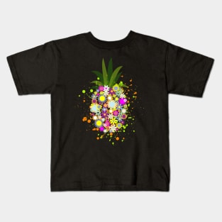 Positive Pineapple (Flower Power Vibes) Kids T-Shirt